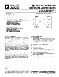 Datasheet ADG438 manufacturer Analog Devices