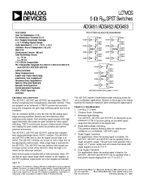 Datasheet ADG451 manufacturer Analog Devices