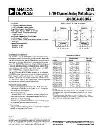 Datasheet ADG506AKN manufacturer Analog Devices