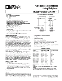 Datasheet ADG508FBRN manufacturer Analog Devices