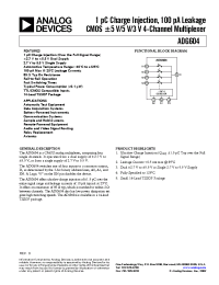 Datasheet ADG604YRU manufacturer Analog Devices