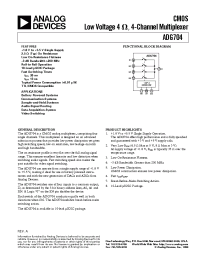 Datasheet ADG704BRM manufacturer Analog Devices