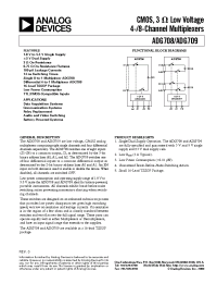 Datasheet ADG709CRU manufacturer Analog Devices