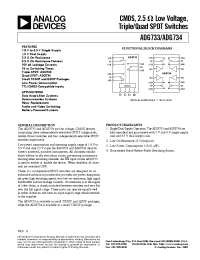 Datasheet ADG733 manufacturer Analog Devices