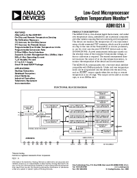 Datasheet ADM1021A manufacturer Analog Devices