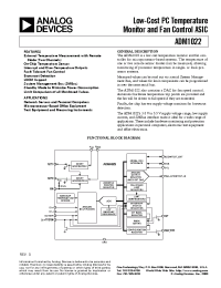 Datasheet ADM1022 manufacturer Analog Devices