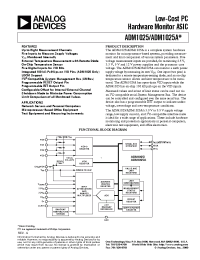 Datasheet ADM1025A manufacturer Analog Devices