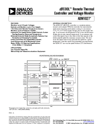 Datasheet ADM1027 manufacturer Analog Devices