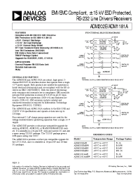 Datasheet ADM1181AAN manufacturer Analog Devices