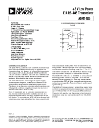 Datasheet ADM1485JN manufacturer Analog Devices