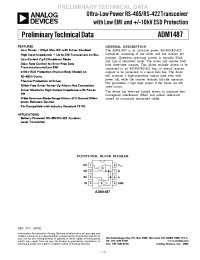 Datasheet ADM1487JN manufacturer Analog Devices