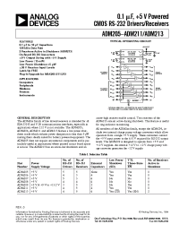 Datasheet ADM205 manufacturer Analog Devices