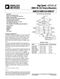 Datasheet ADM222 manufacturer Analog Devices