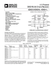 Datasheet ADM230LAN manufacturer Analog Devices