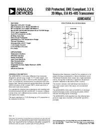 Datasheet ADM3485E manufacturer Analog Devices