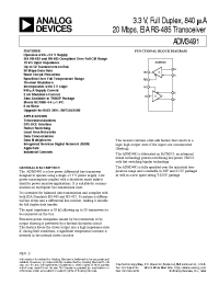 Datasheet ADM3491 manufacturer Analog Devices