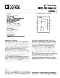 Datasheet ADM485JN manufacturer Analog Devices