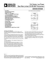 Datasheet ADM488 manufacturer Analog Devices