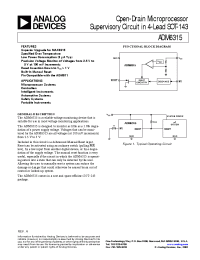 Datasheet ADM6315-25D1ART-RL7 manufacturer Analog Devices
