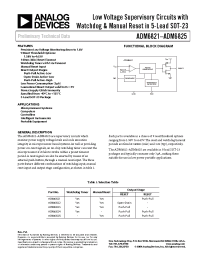 Datasheet ADM6821RART-RL manufacturer Analog Devices