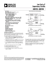 Datasheet ADM705 manufacturer Analog Devices