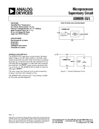 Datasheet ADM809-5SART manufacturer Analog Devices