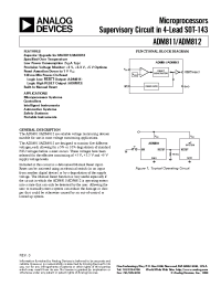 Datasheet ADM811-3TART manufacturer Analog Devices
