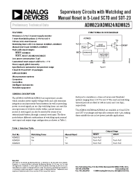 Datasheet ADM823MYRT-R7 manufacturer Analog Devices
