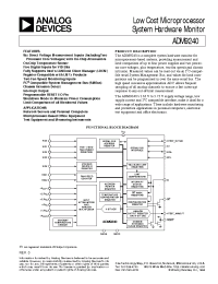 Datasheet ADM9240 manufacturer Analog Devices