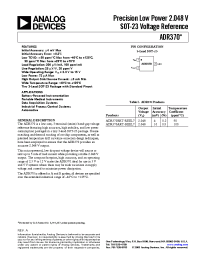 Datasheet ADR370ART-REEL7 manufacturer Analog Devices