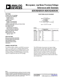 Datasheet ADR390BUJZ-R2 manufacturer Analog Devices