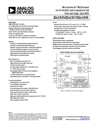 Datasheet ADuC847 manufacturer Analog Devices