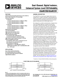 Datasheet ADUM3201BRZ manufacturer Analog Devices
