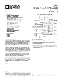 Datasheet ADV101 manufacturer Analog Devices