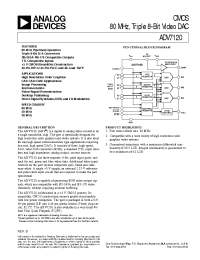 Datasheet ADV7120 manufacturer Analog Devices