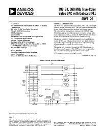 Datasheet ADV7129 manufacturer Analog Devices