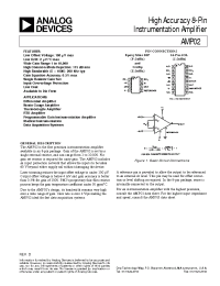 Datasheet AMP02AZ/883C manufacturer Analog Devices