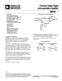 Datasheet AMP04 manufacturer Analog Devices