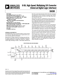 Datasheet DAC08HP manufacturer Analog Devices