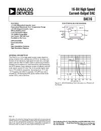 Datasheet DAC16GBC manufacturer Analog Devices