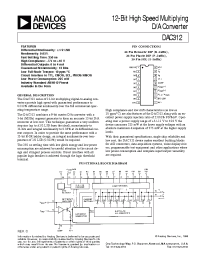 Datasheet DAC312E manufacturer Analog Devices