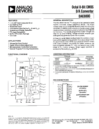 Datasheet DAC8800 manufacturer Analog Devices