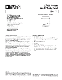 Datasheet DG419 manufacturer Analog Devices
