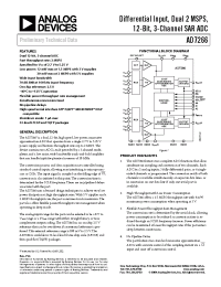 Datasheet EVAL-AD7266CB1 manufacturer Analog Devices