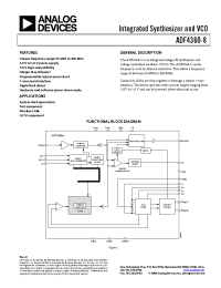 Datasheet EVAL-ADF4360-8EB1 manufacturer Analog Devices