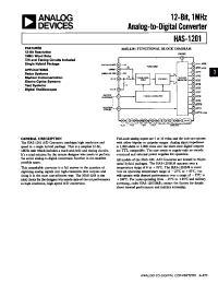Datasheet HAS-1201 manufacturer Analog Devices