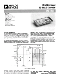 Datasheet HAS-1204SM manufacturer Analog Devices