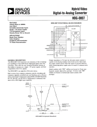 Datasheet HDG-0807BD manufacturer Analog Devices