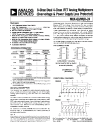 Datasheet MUX-08 manufacturer Analog Devices