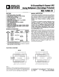 Datasheet MUX-16BT manufacturer Analog Devices